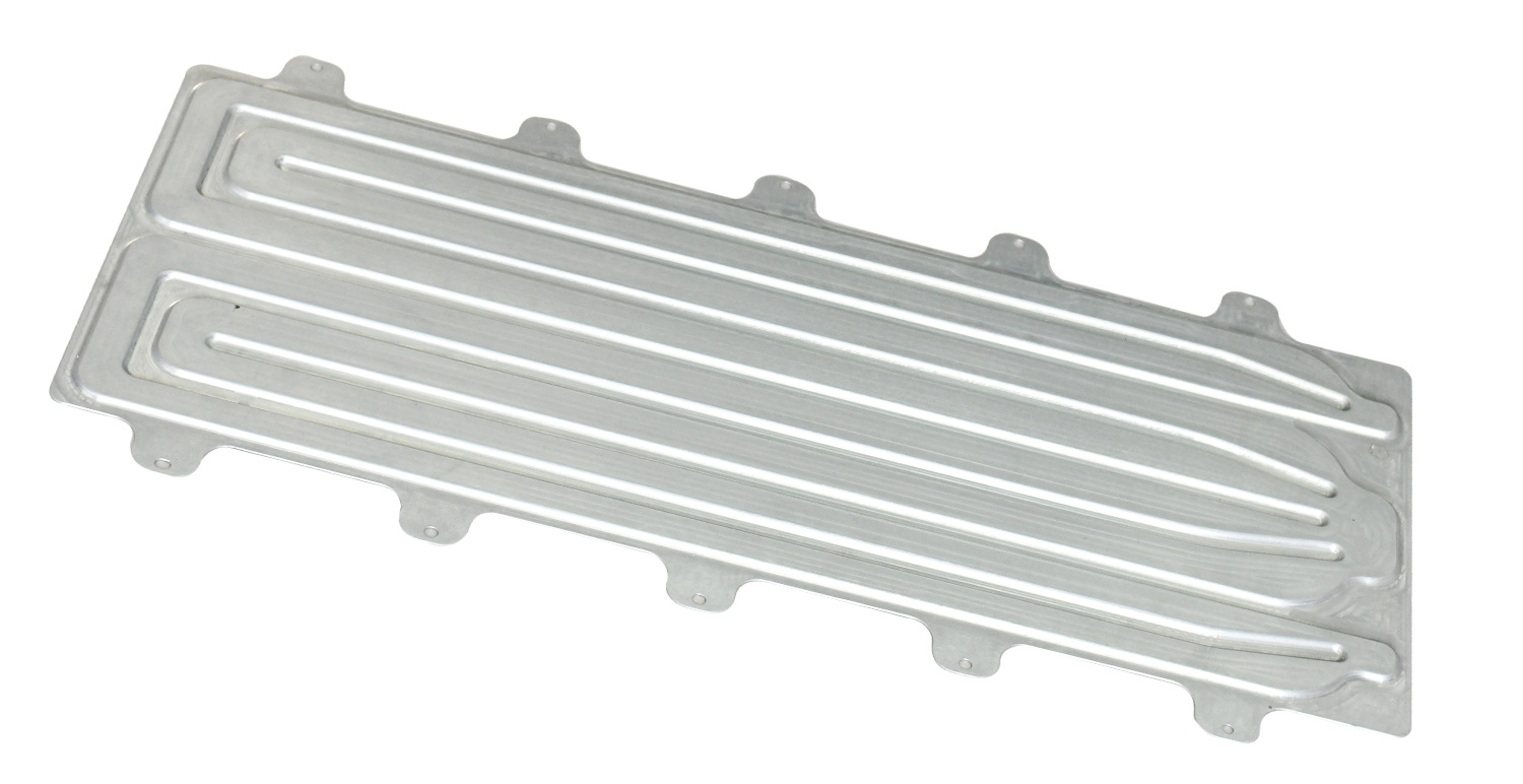 Aluminum electric vacuum-brazed water liquid cold cooling plate
